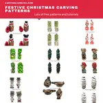 Free Christmas carving patterns for making fun projects from wood. 