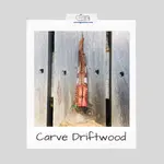 Driftwood carving tutorial using weathered wood from Maine.