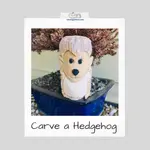 Adorable hedgehog wood carving tutorial using a block of wood and just a knife. 