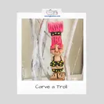 Free troll carving tutorial to carve an adorable pink haired female figure using primarily a knife.