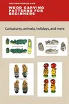 Fun wood carving patterns for beginners that can often be carved with just a knife.