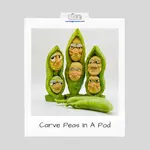 Fun wood carving tutorial to make two cute peas in a pod using only knives and a wood block. 