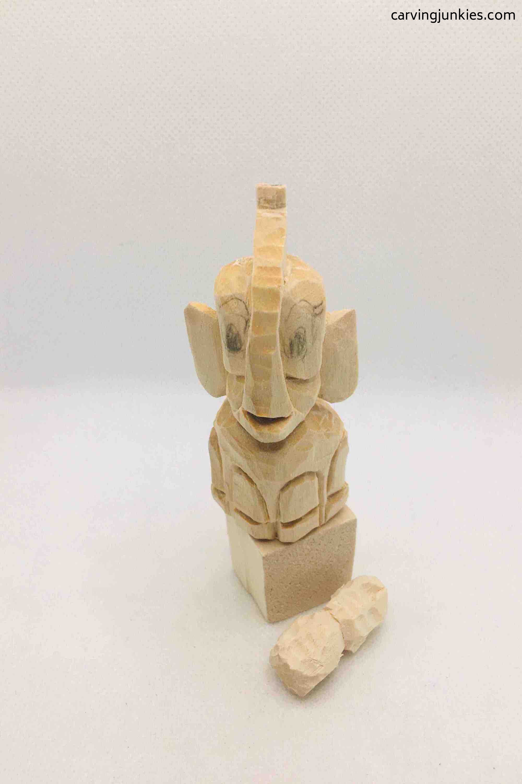 Circus elephant with peanut