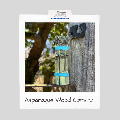 Asparagus wood carving tutorial