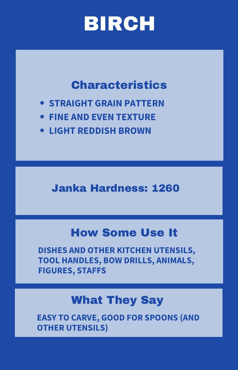 Best uses of  birch wood for wood carving