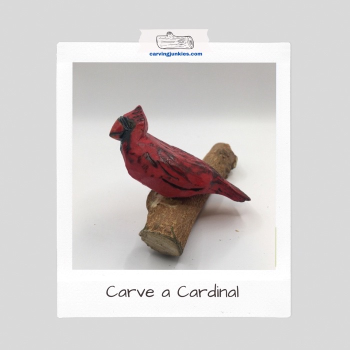Wood carved cardinal