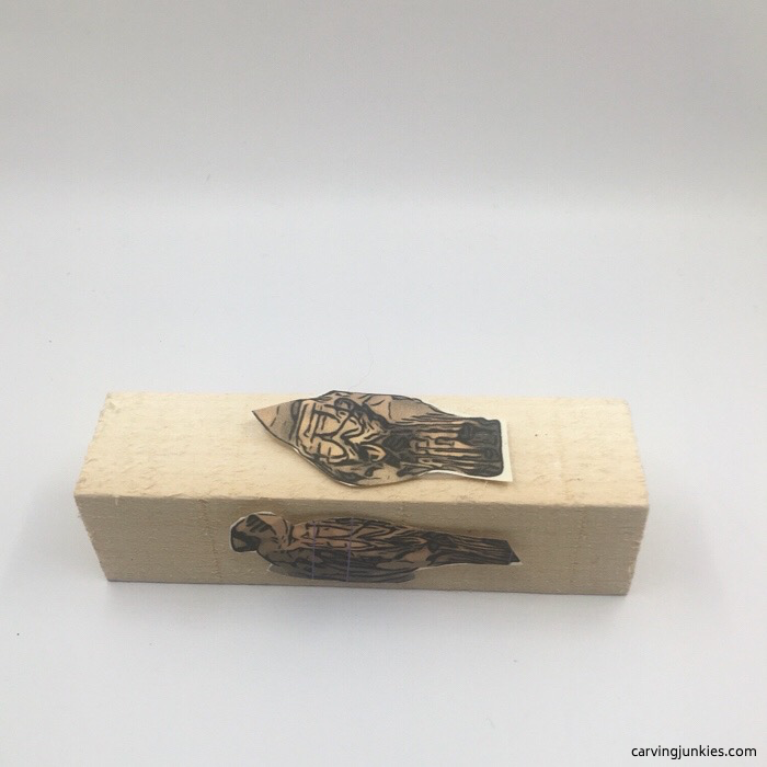 Cardinal template on wood