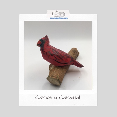 Cardinal wood carving