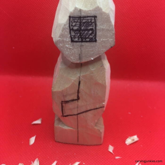 Drawing arms on wood block