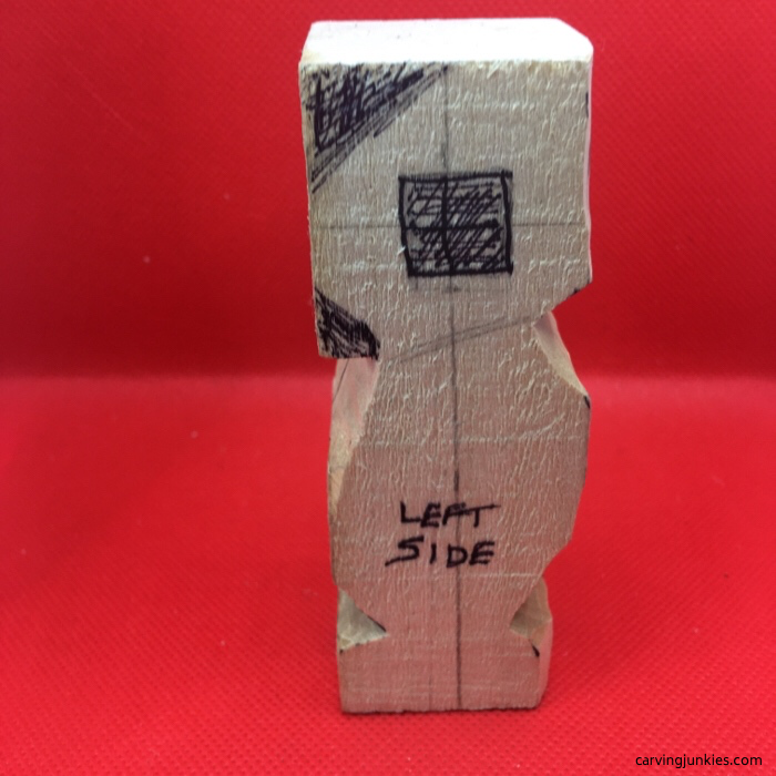 Caricature carving block