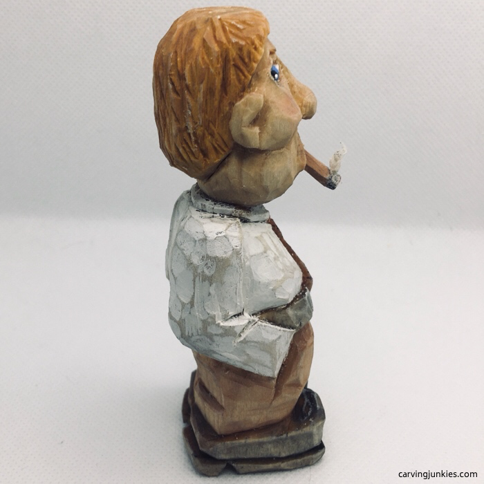 Little man wood carving