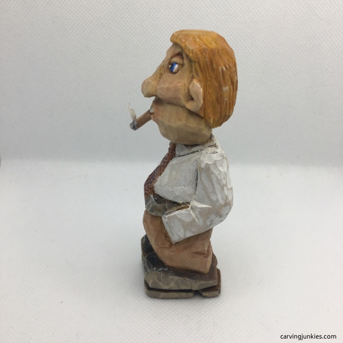 Cigar on wood carving