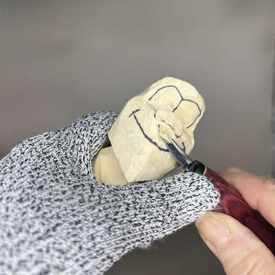 Removing wood under the nose on Bigfoot