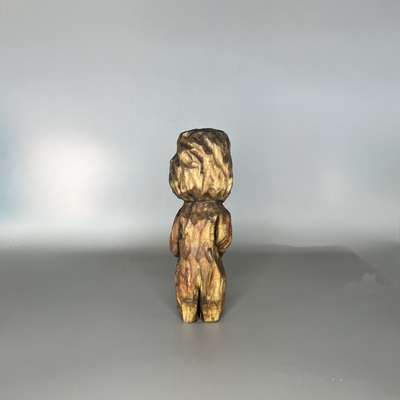 Back view of painted Bigfoot caricature