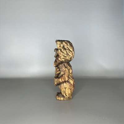 Left view of painted Bigfoot caricature