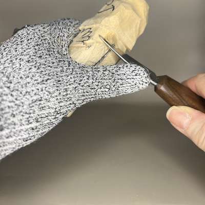 Carving back shoulders on Bigfoot