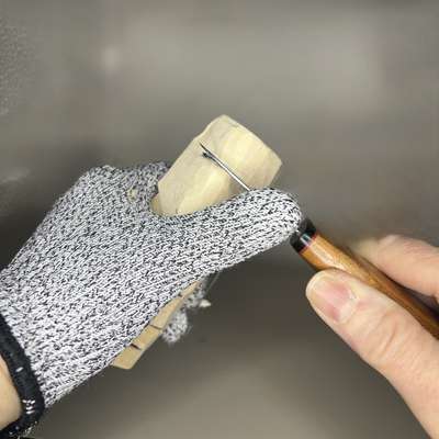 Making stop cut on wood Bigfoot