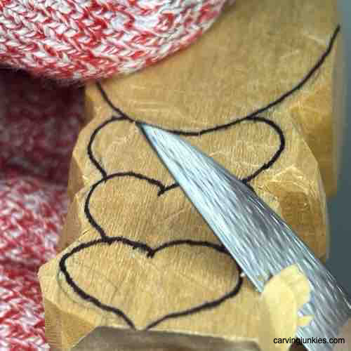 Roughing out wooden coffee scoop