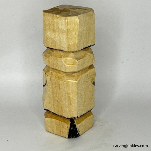 Wood marked on carved monster toothpick holder