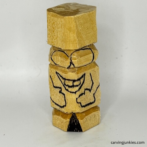 Details drawn for carved monster toothpick holder