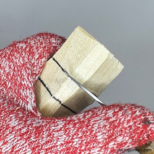 Stop cut on carved monster toothpick holder