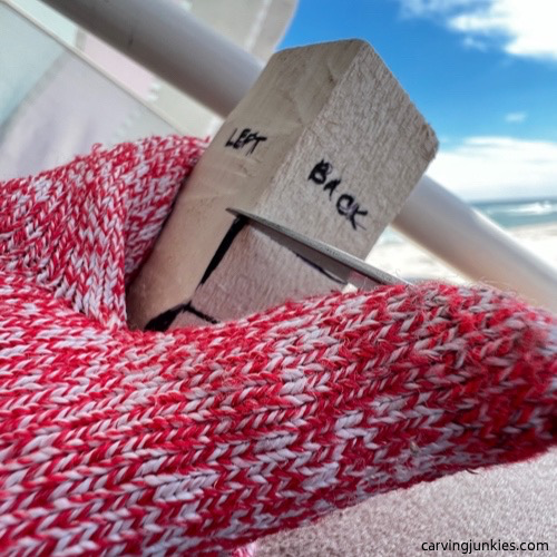 Stop cut on carved old man