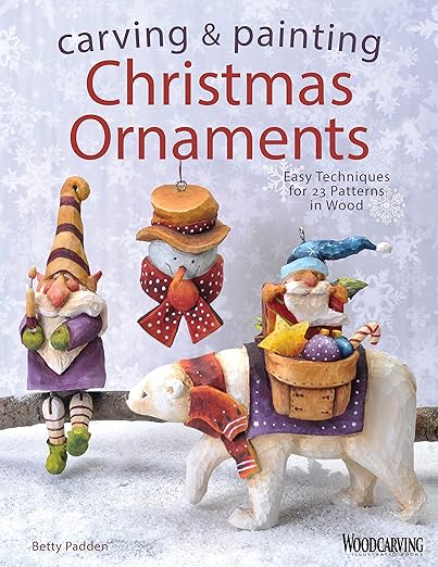 Carving and painting Christmas ornaments book cover