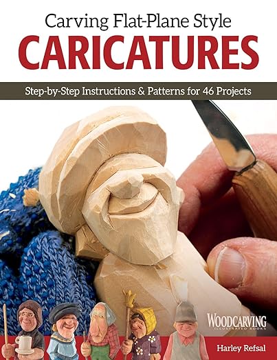 Carving flat plan caricatures book cover