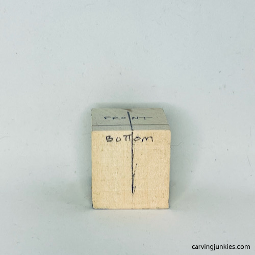 Bottom guidelines of wood carved fortune cookie