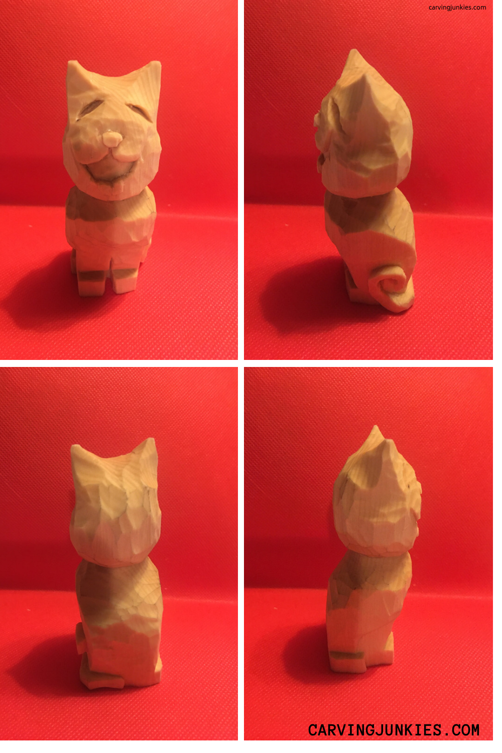 Cat carving completed