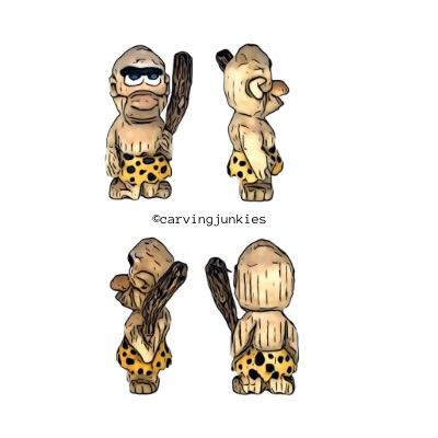 Want to carve an adorable caveman?  Try this free tutorial! Free caveman wood carving pattern
