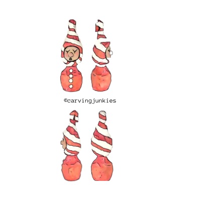 Pattern for Christmas carolers wood carving