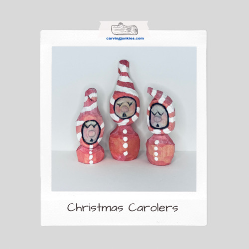 Carve adorable Christmas carolers with easy tutorial wood-christmas-carolers-polaroid