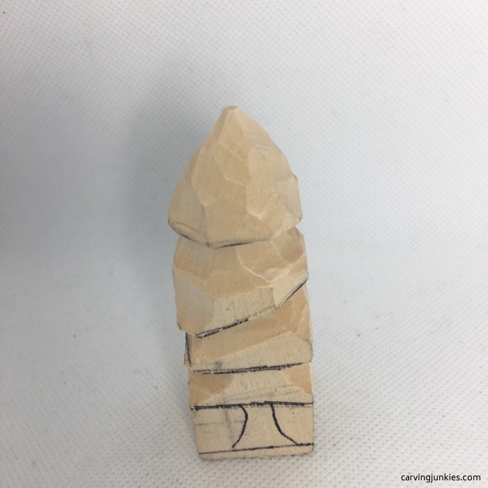 Drawn tree stump on wood