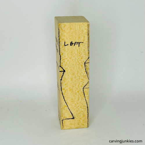 Left template guidelines for carving wooden circus clown Left template guidelines for wood circus clown
