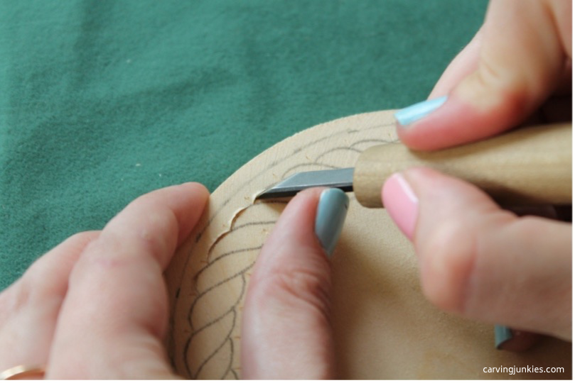 Chip carving with knife