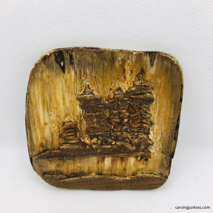 Oil on relief carving