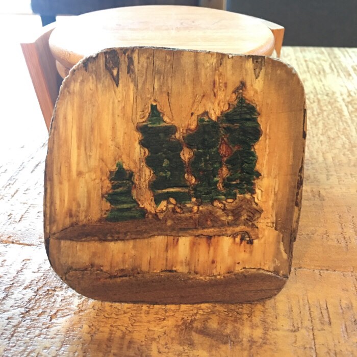 Relief wood design painted