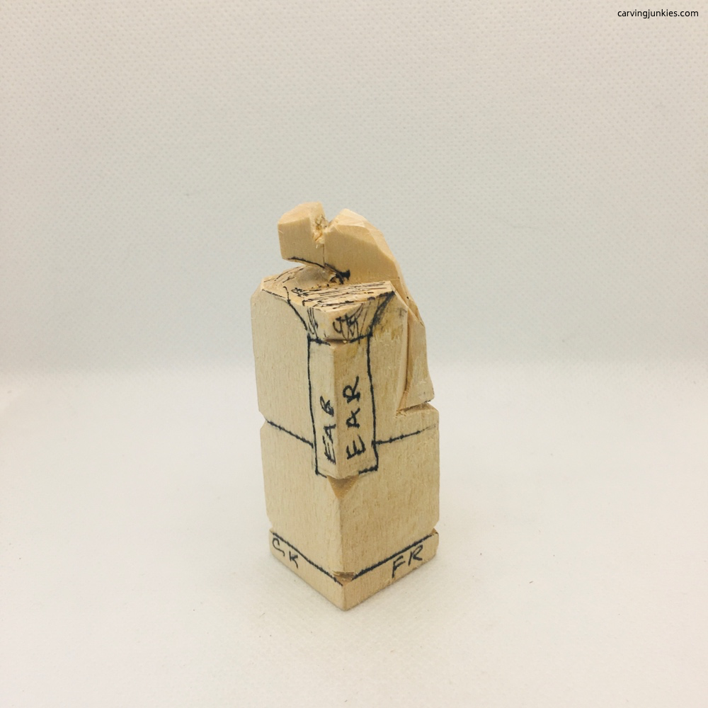 Elephant trunk in wood