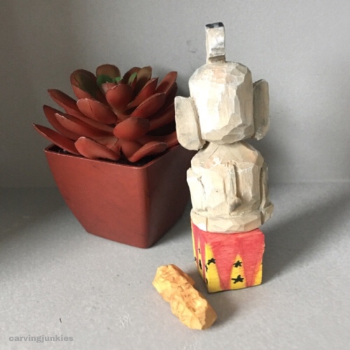 Painted circus elephant back view