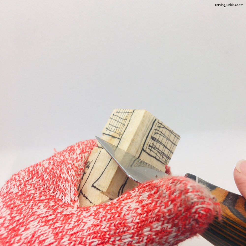 Rounding corner on basswood block