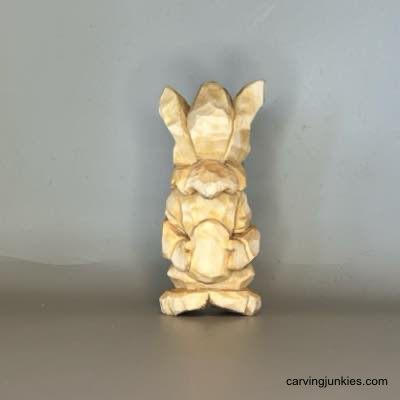 Front of unpainted Easter whittle