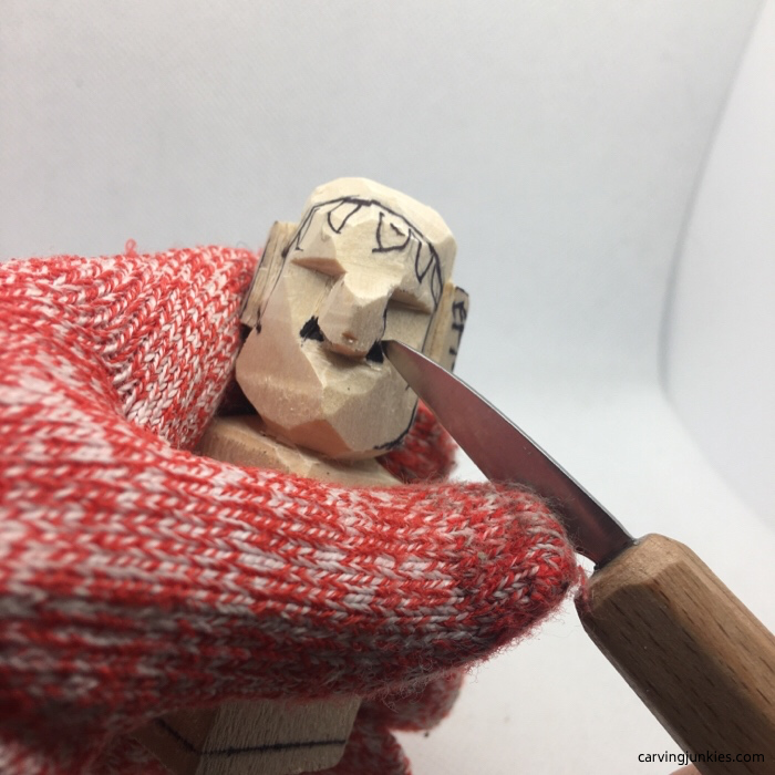 Carving elf nose