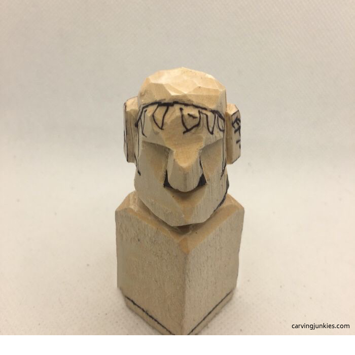 Adding details to wooden elf