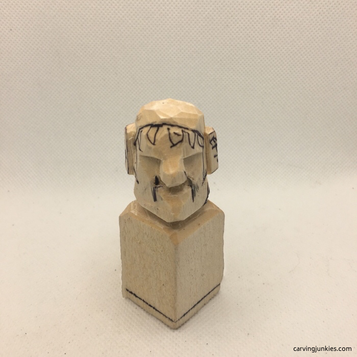 Adding smile lines to wood carving