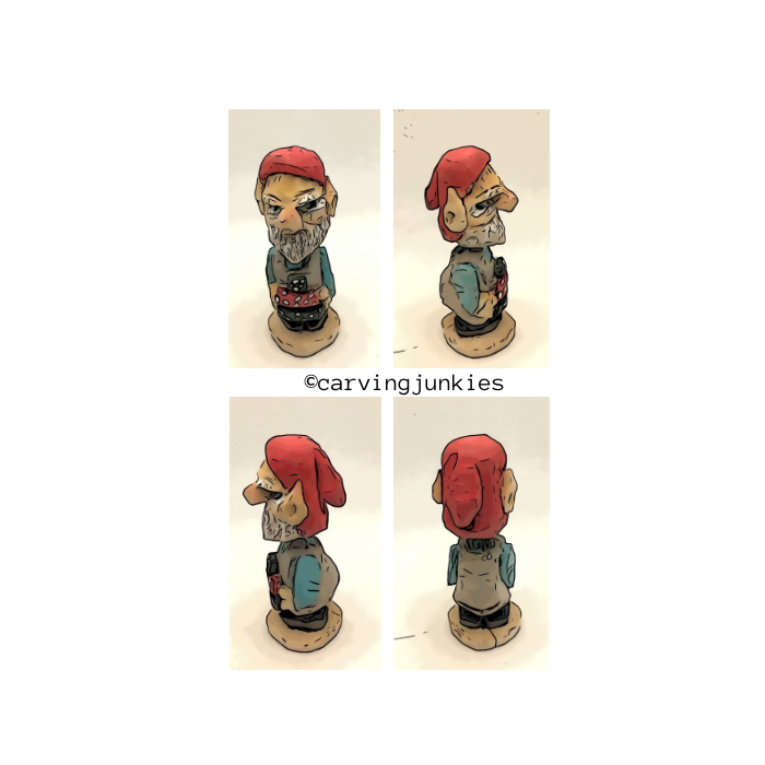 Free pattern to carve a Christmas elf