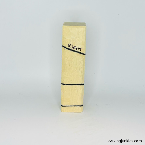 Basswood block with screw-up wood fairy caricature right guidelines Fairy wood caricature right guidelines