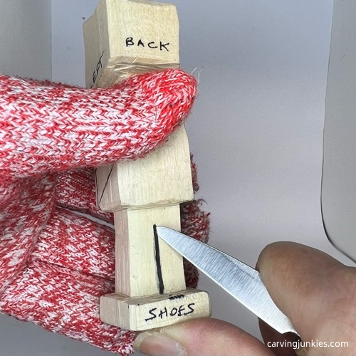 Separating the legs of screw-up fairy wood caricature Splitting the legs on screw-up fairy wood caricature