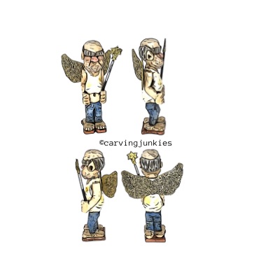 Want to carve a hilarious fairy caricature carving from a block of wood? Try this fun tutorial. Free fairy caricature wood carving pattern