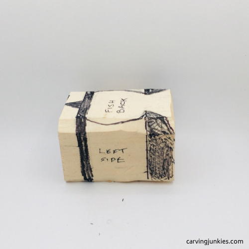 Left guidelines for fish carving